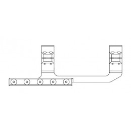 Extended one piece flat top scope mount for 1" and 30mm scopes (30mm with 1" adapter)