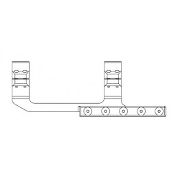 Extended one piece flat top scope mount for 1" and 30mm scopes (30mm with 1" adapter)